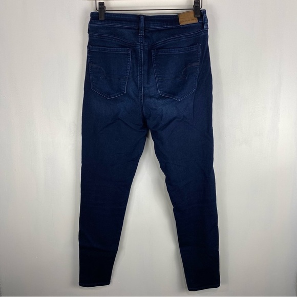 American Eagle Super Stretch Super Hi-Rise Jegging Dark Wash Denim Jeans 4 Short - Picture 3 of 5